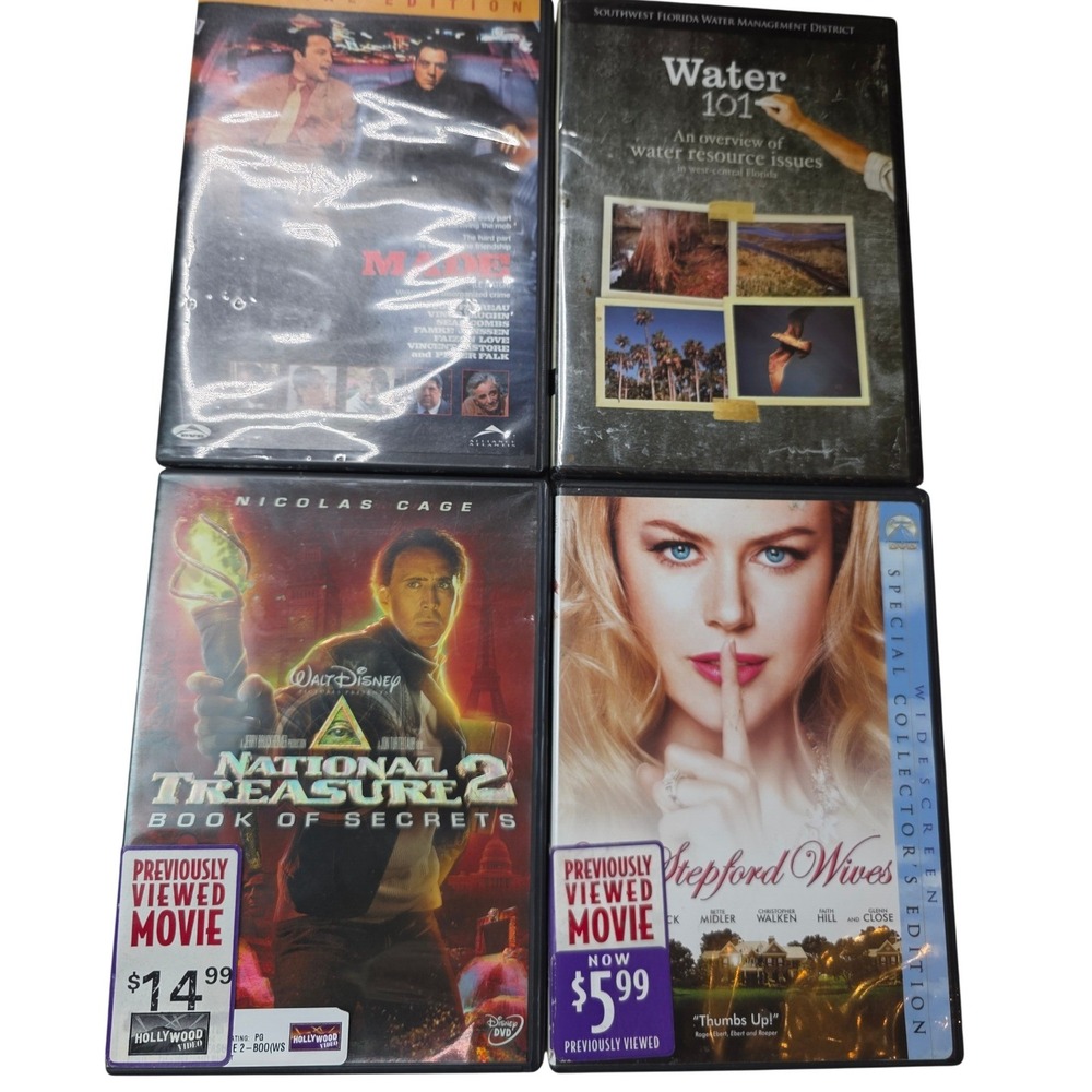 DVD Lot of 4 Made National Treasure‎ 2 Stepford Wives Water 101 Documentary C2